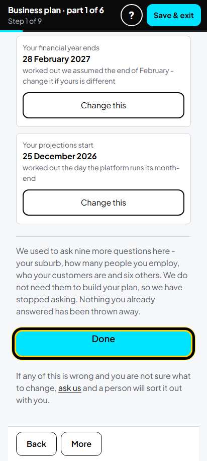 Screenshot for step 8: Change one answer
