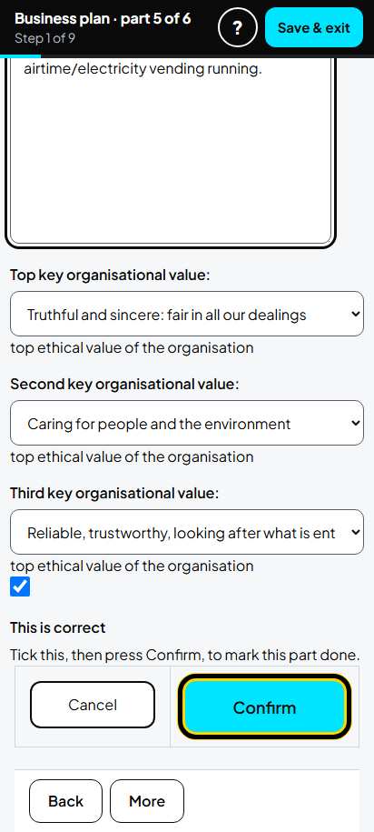 Screenshot for step 13: Objectives