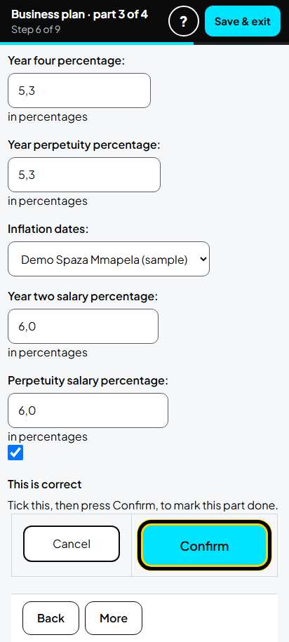 Screenshot for step 46: Inflation