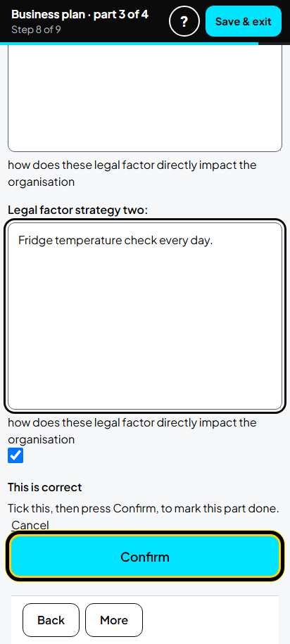 Screenshot for step 60: Pestle Analysis