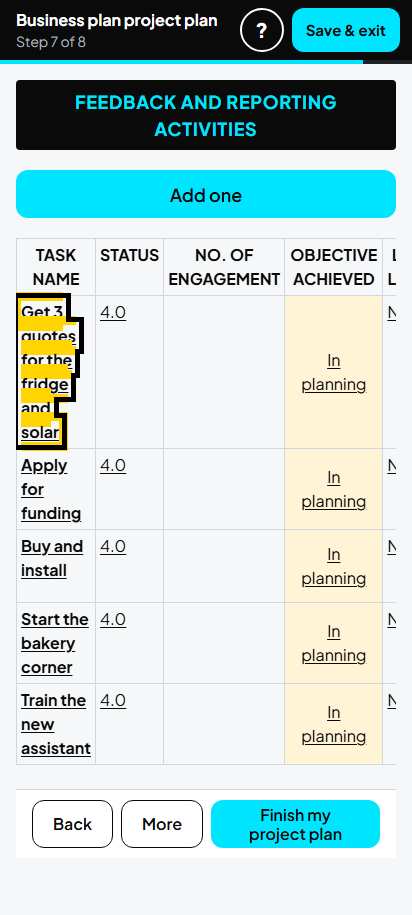 Screenshot for step 86: 7. Monitoring: the list