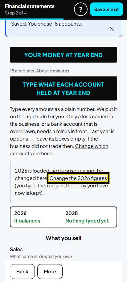 Screenshot for step 30: Change the figures