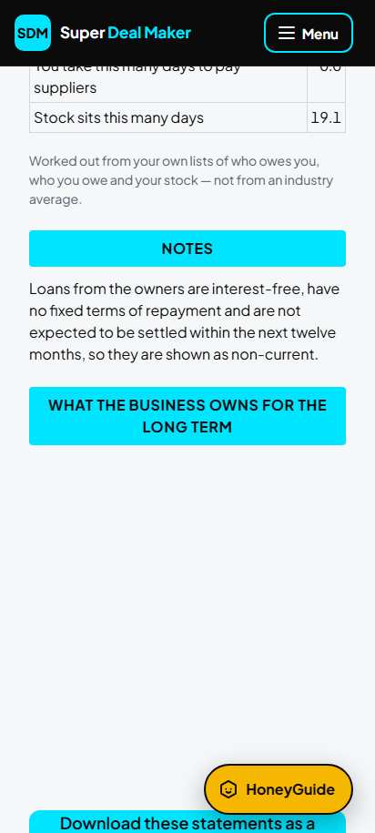 Screenshot for step 24: What the business owns for the long term