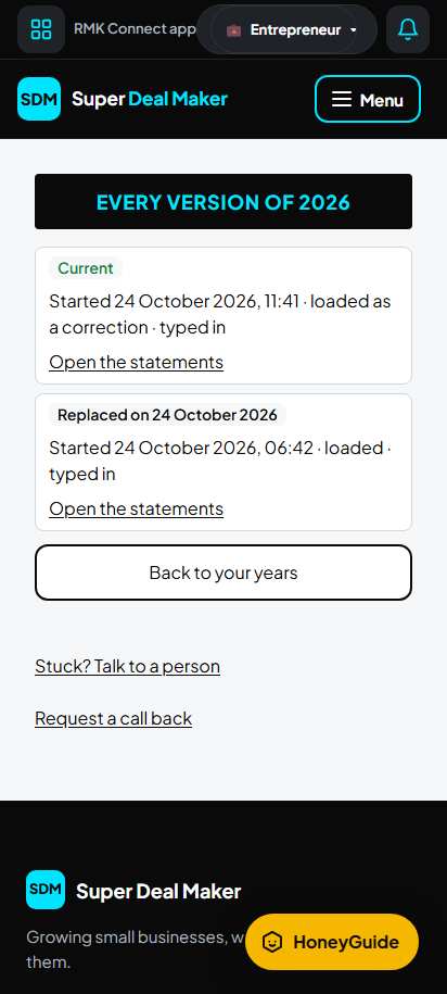 Screenshot for step 32: Earlier versions