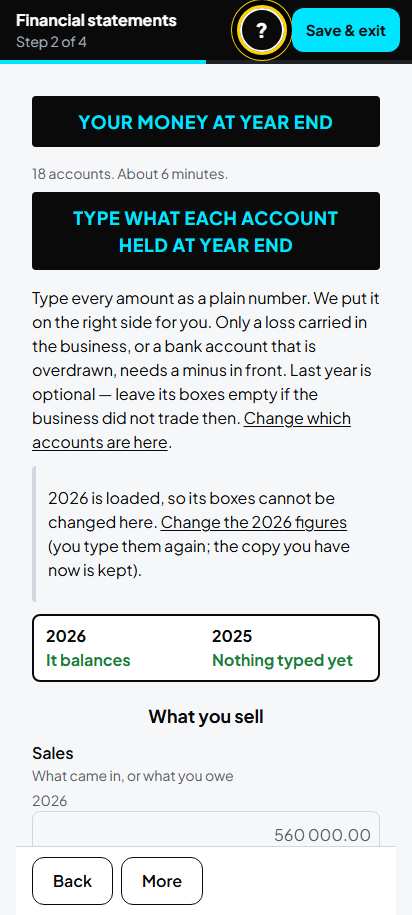 Screenshot for step 58: Help for this screen