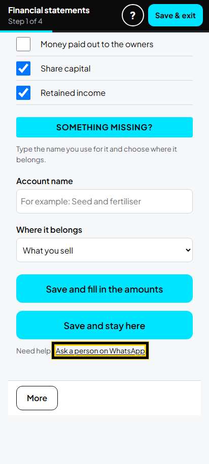 Screenshot for step 60: Ask a person on WhatsApp