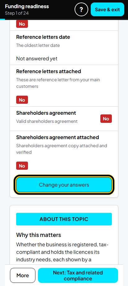 Screenshot for step 5: Your answers