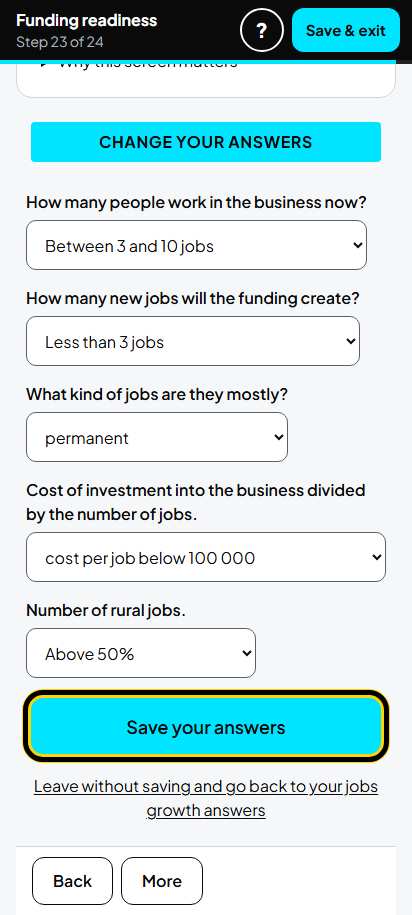Screenshot for step 30: Screen 23. Jobs growth