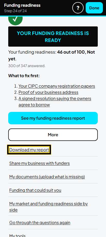 Screenshot for step 33: More