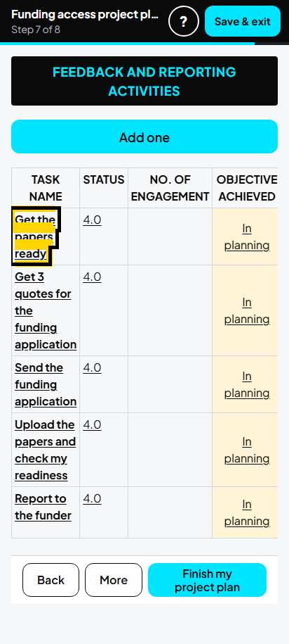 Screenshot for step 61: 7. Monitoring: the list