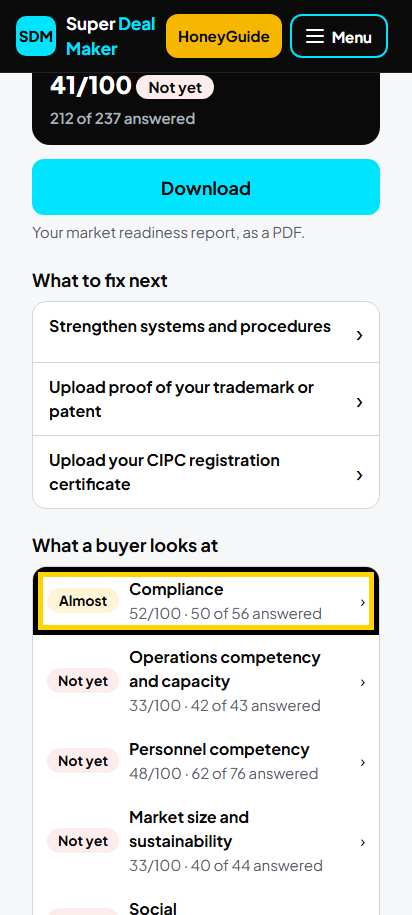 Screenshot for step 29: What a buyer looks at