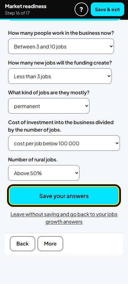Screenshot for step 23: Screen 16. Jobs growth